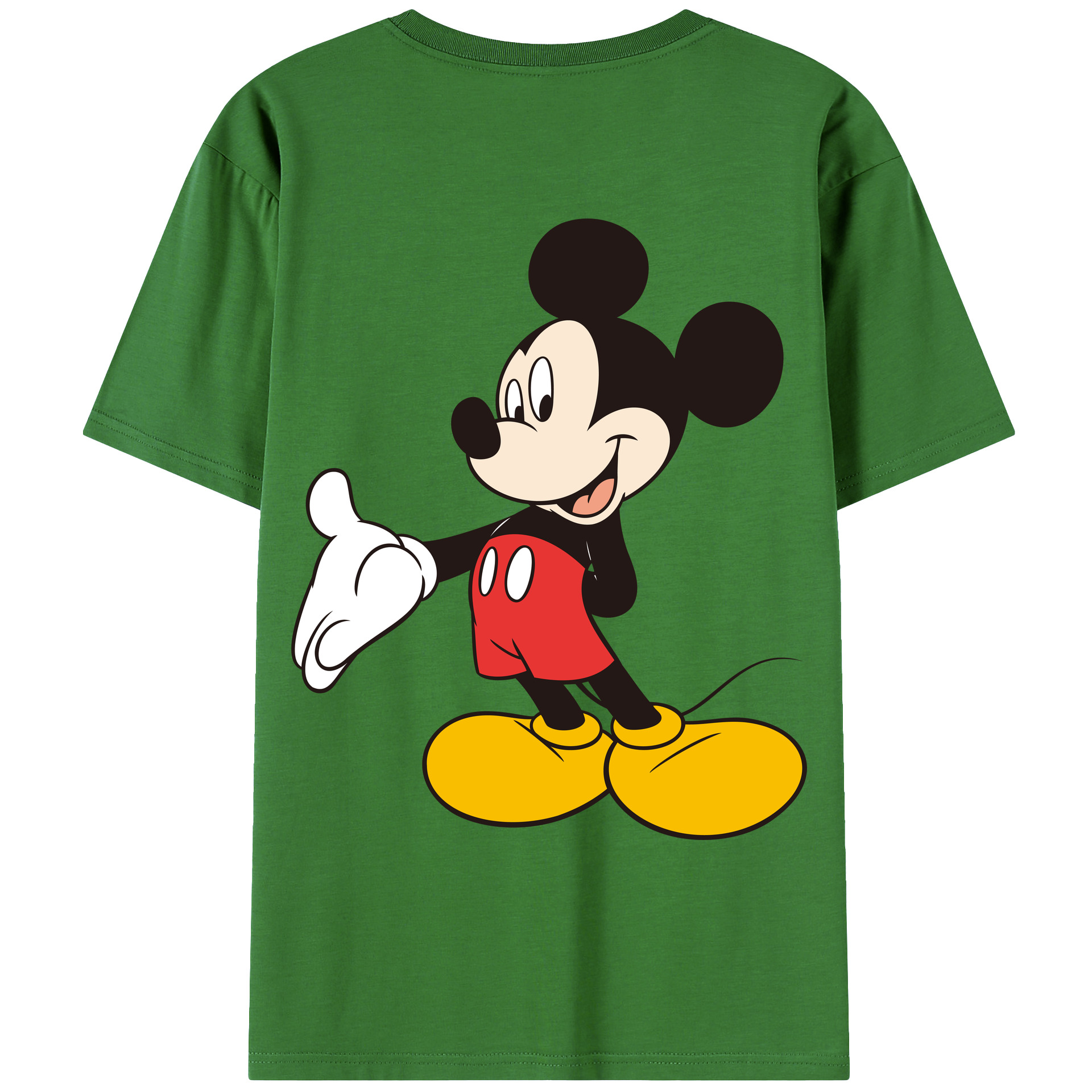 （画像用） ミッキーマウス Mickey Mouse レディース半袖Tシャツ(バックプリント)